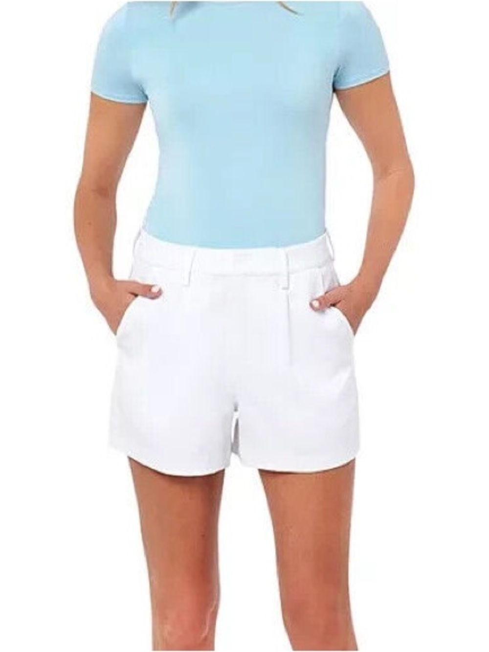 Edited by Reno Bader Trouser Short  White Size 8 NWT Women’s White Stretch